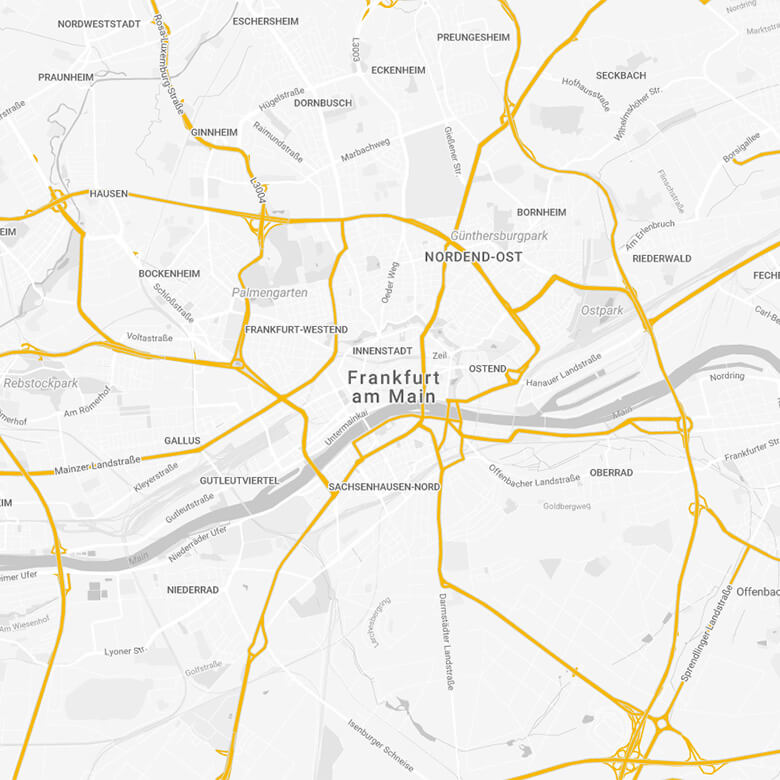 Google Maps Karte von Frankfurt